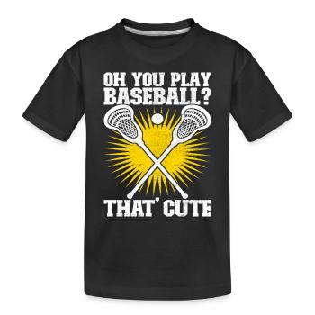 Lacrosse - Kinder Premium Bio T-Shirt - Schwarz - Vorne