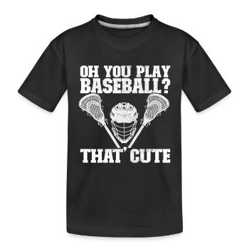 Lacrosse - T-shirt bio Premium Enfant - noir - Devant