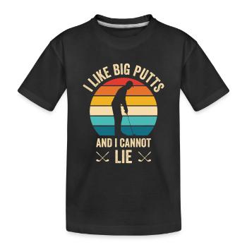 Golfspieler Golfplatz Golfer - Kinder Premium Bio T-Shirt - Schwarz - Vorne