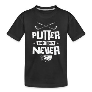 Golfspieler Golfplatz Golfer - Kinder Premium Bio T-Shirt - Schwarz - Vorne