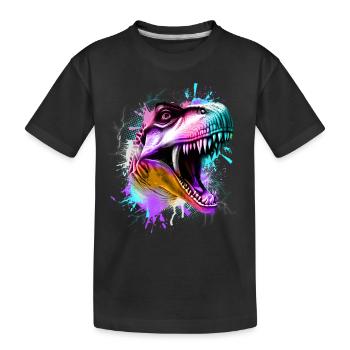 T Rex Bunt - T-shirt bio Premium Enfant - noir - Devant