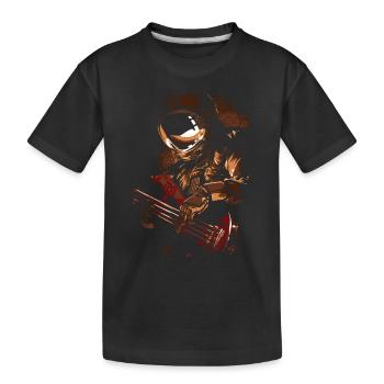 Astronaut mit Gitarre - Kinder Premium Bio T-Shirt - Schwarz - Vorne