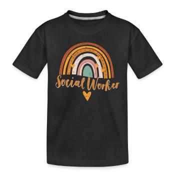 Sozialarbeiter Lustig Zurück zu Schule Lehrer - Kinder Premium Bio T-Shirt - Schwarz - Vorne