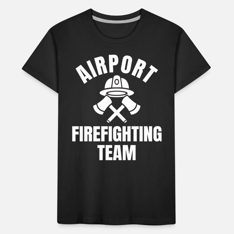 Flughafen Feuerbekämpfungs-Team Kinder Premium Bio T-Shirt