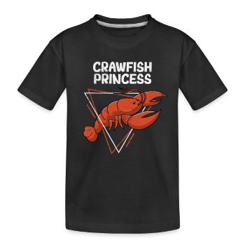 Écrevisse Princesse Cajun Écrevisse Bouillir l’amour - T-shirt bio Premium Enfant - noir - Devant
