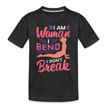 Contorsion Je suis femme Je plie Gymnastique Backflip - T-shirt bio Premium Enfant - noir - Devant