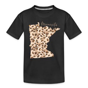 État du léopard du Minnesota Minnesota - T-shirt bio Premium Enfant - noir - Devant