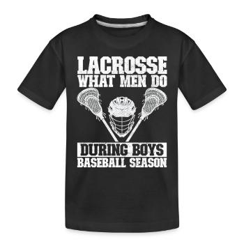 Lacrosse - T-shirt bio Premium Enfant - noir - Devant