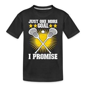 Lacrosse - Kinder Premium Bio T-Shirt - Schwarz - Vorne