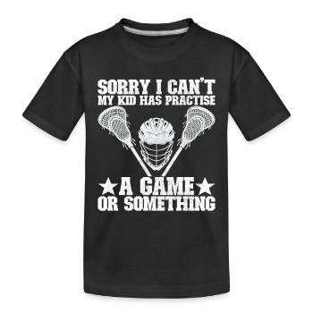 Lacrosse - Kinder Premium Bio T-Shirt - Schwarz - Vorne
