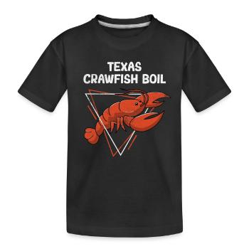 Texas Crawfish bouillir Cajun Écrevisse Fruits de mer - T-shirt bio Premium Enfant - noir - Devant