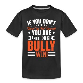 Anti-Mobbing-Monat - Kinder Premium Bio T-Shirt - Schwarz - Vorne