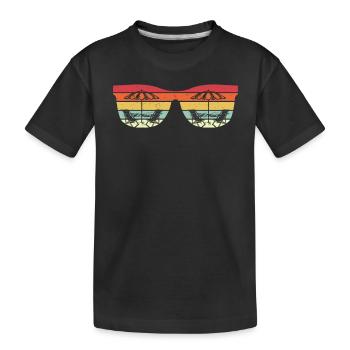 Rétro chaise longue lunettes de soleil design - T-shirt bio Premium Enfant - noir - Devant