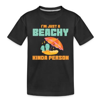 Summer Beach Holidays - Kids' Premium Organic T-Shirt - black - Front