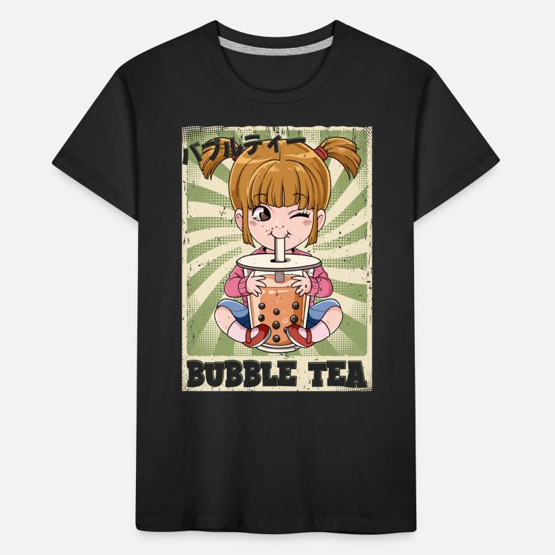 Boba Tea Mädchen Bubble Tea Kinder Premium Bio T-Shirt