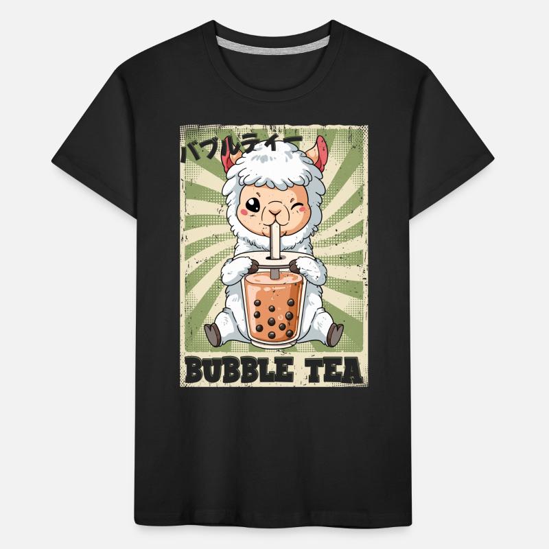 Boba Tea Lama Bubble Tea Kinder Premium Bio T-Shirt