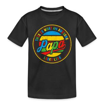 Best Dad Father's Day Dad Dad Dad Retro Gift - Kids' Premium Organic T-Shirt - black - Front