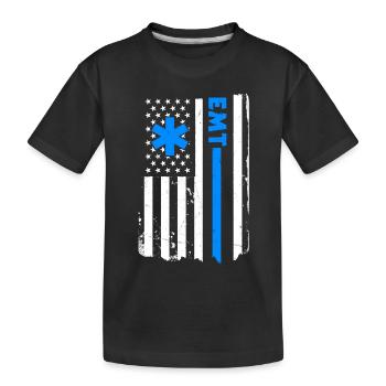 USA Notfallsanitäter Amerika - Kinder Premium Bio T-Shirt - Schwarz - Vorne