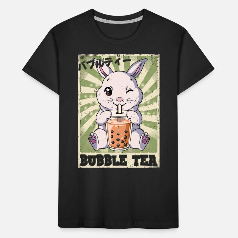 Boba Tea Hase Bubble Tea Kinder Premium Bio T-Shirt