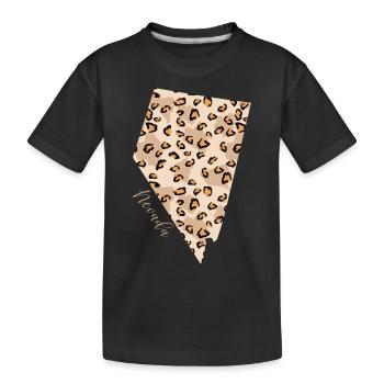 Carte du modèle de léopard du Nevada Lion - T-shirt bio Premium Enfant - noir - Devant