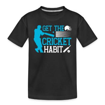 Prenez l’habitude du cricket - T-shirt bio Premium Enfant - noir - Devant