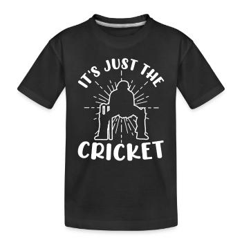 Es Ist Nur cricket - Kinder Premium Bio T-Shirt - Schwarz - Vorne