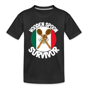 J’ai survécu à la cuillère de bois - Parenting - T-shirt bio Premium Enfant - noir - Devant