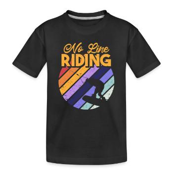No Line Riding Wakesurfing Wake Surf Wakesurf Ride - Kinder Premium Bio T-Shirt - Schwarz - Vorne