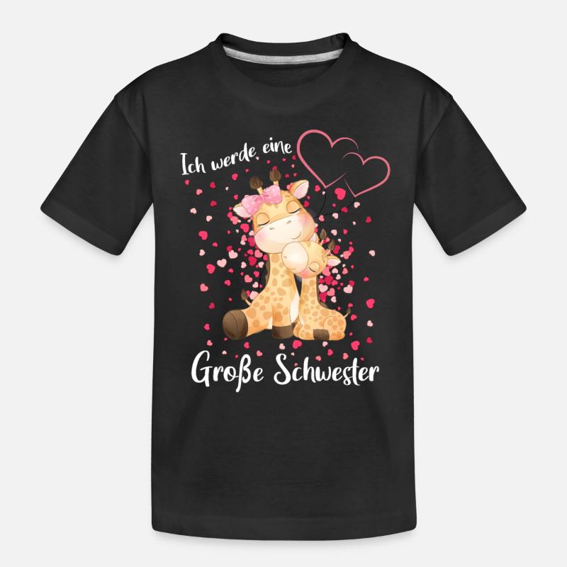 Ich Werde Eine Große Schwester 2025 - Kinder Premium Bio T-Shirt - Schwarz