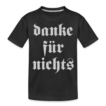 Danke - Kinder Premium Bio T-Shirt - Schwarz - Vorne