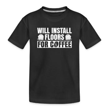 Teppich-installateur-design Für - Kinder Premium Bio T-Shirt - Schwarz - Vorne