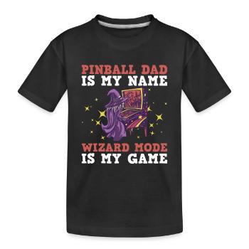Retro-flipper-automaten-design Für Flipperspieler - Kinder Premium Bio T-Shirt - Schwarz - Vorne