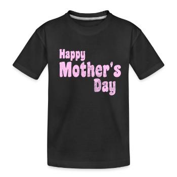 Happy Mother's day - Kinder Premium Bio T-Shirt - Schwarz - Vorne