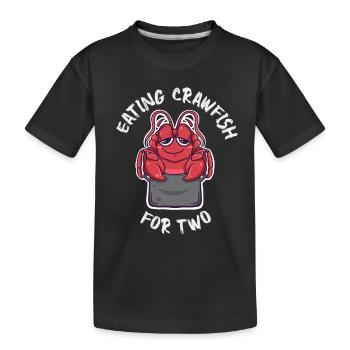 Manger des écrevisses pour deux écrevisses kawaii bouillir - T-shirt bio Premium Enfant - noir - Devant