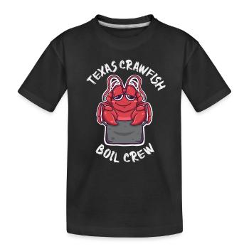 Texas Crawfish Boil Crew Kawaii Crayfish Seafood - Kids' Premium Organic T-Shirt - black - Front
