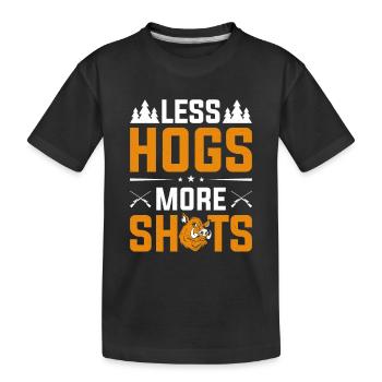 Hog Hunter Schweinejagd - Kinder Premium Bio T-Shirt - Schwarz - Vorne