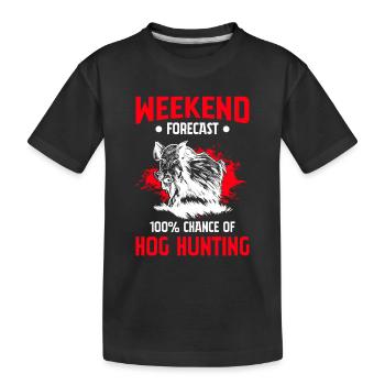 Hog Hunter Schweinejagd - Kinder Premium Bio T-Shirt - Schwarz - Vorne