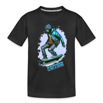 Cooler Skater Skateboarding is not a Crime - Kinder Premium Bio T-Shirt - Schwarz - Vorne