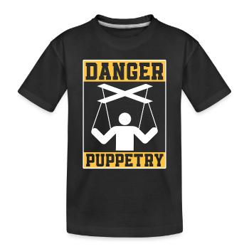 Marionnettes Danger Marionnettes Ventriloques Marionnettistes Marionnettiste - T-shirt bio Premium Enfant - noir - Devant