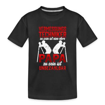 Vermessungstechniker ist eine Ehre Vermesser - Kinder Premium Bio T-Shirt - Schwarz - Vorne