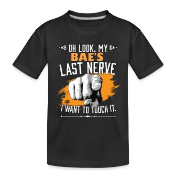 Regarde le dernier petit ami drôle de Bae - T-shirt bio Premium Enfant - noir - Devant