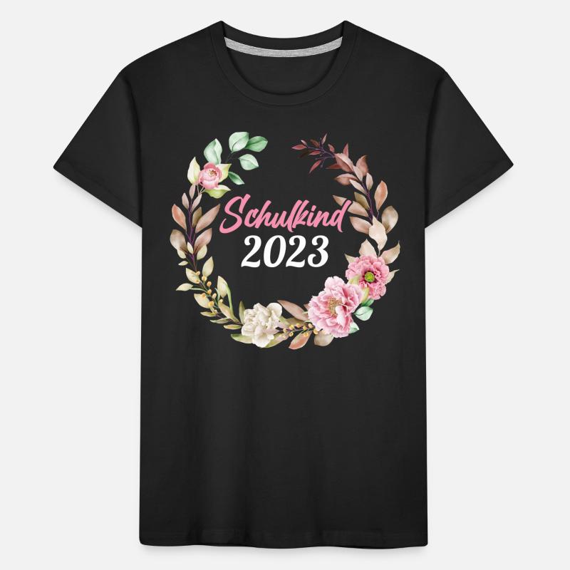 Schulkind 2023 Schulbeginn Erste Klasse Einschulun Kinder Premium Bio T-Shirt