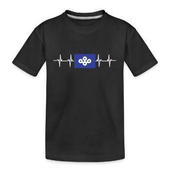 Drapeau du Japon - Osaka - T-shirt bio Premium Enfant - noir - Devant