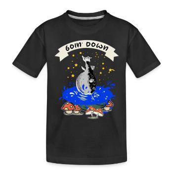 Ich versinke - Kugelfisch lustig - Kinder Premium Bio T-Shirt - Schwarz - Vorne