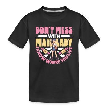 Commis des postes Postlady Postman Post Office - T-shirt bio Premium Enfant - noir - Devant