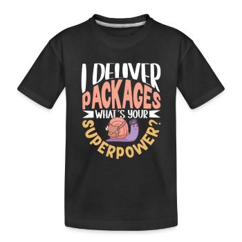 Commis des postes Postlady Postman Post Office - T-shirt bio Premium Enfant - noir - Devant