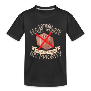 Postangestellte Postdame Postbote Post - Kinder Premium Bio T-Shirt - Schwarz - Vorne
