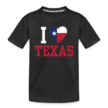 Ich Liebe Texas Texanisch Stolz Texaner Sprüche - Kinder Premium Bio T-Shirt - Schwarz - Vorne