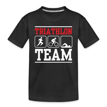 Triathlon Team Triathlons Triathlete Triathlete - Kids' Premium Organic T-Shirt - black - Front