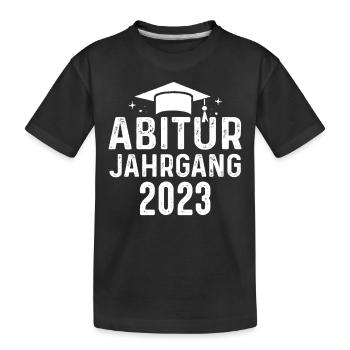 Abiturienten Abschluss 2023 Abitur - Kinder Premium Bio T-Shirt - Schwarz - Vorne